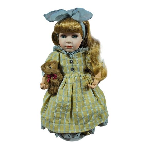 1999 Boyds Yesterday's Child Porcelain 16” Doll Erin #816 Of 12,000 w/ Stand - Picture 1 of 9